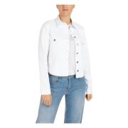 MAC Vit Denimjacka Slim Fit White, Dam