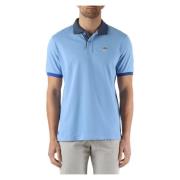 North Sails Bomull Pique Polo med Front Logo Patch Blue, Herr