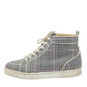 Christian Louboutin Pre-owned Pre-owned Canvas sneakers Gray, Herr
