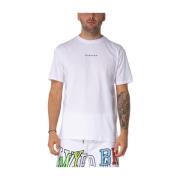 My Brand Regnbåge College T-shirt Vit White, Herr
