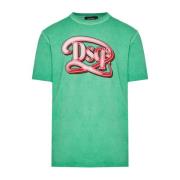 Dsquared2 Bomull T-shirt Made in Italy Green, Herr