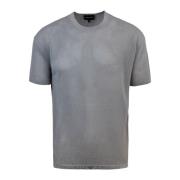 Emporio Armani Grå T-shirt med Jacquard Logo Gray, Herr