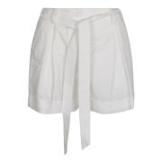 Pinko Vita Brillante Shorts med Texturerad Yta White, Dam