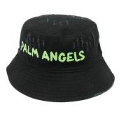 Palm Angels Svart Logo Bucket Hat Black, Dam
