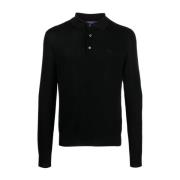 Ralph Lauren Svart långärmad huvtröja casual pullover Black, Herr