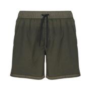 RefrigiWear Army Green Nylon Shorts med Elastisk Midja Green, Herr