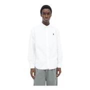 A Bathing APE Klassisk Oxford Skjorta med Logo Patch White, Herr