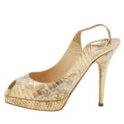 Jimmy Choo Pre-owned Pre-owned Laeder klackskor Yellow, Dam