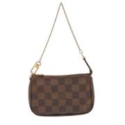 Louis Vuitton Vintage Pre-owned Belagd canvas kuvertvskor Brown, Dam