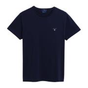 Gant Ikoniskt Logo-Broderad T-Shirt Blue, Herr