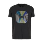 Armani Exchange Svarta T-shirts Black, Herr