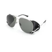 Saint Laurent SL 653 Leon Leather Spoiler 001 Sunglasses Gray, Herr