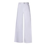 7 For All Mankind Vita Bomull Straight Fit Jeans White, Dam
