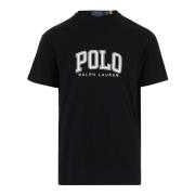 Polo Ralph Lauren Svart Bomull Jersey Crew Neck T-shirt Black, Herr