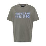 Versace Jeans Couture Herr Grå T-shirts & Polos Ss24 Gray, Herr