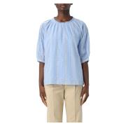 Woolrich Broderie Anglaise Blus Blue, Dam