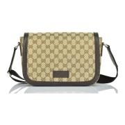 Gucci Beige Messenger Väska Original GG Modell Beige, Herr