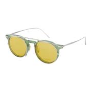 Oliver Peoples Runda Optiska Clip-On Solglasögon Tvättar Salvia Green,...