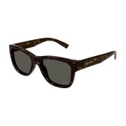 Saint Laurent Rund Vintage Stil Solglasögon SL 674 Brown, Unisex