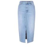 Dante 6 Denim Skirts Blue, Dam