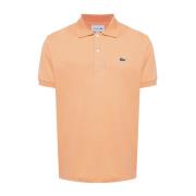 Lacoste Orange Polo Skjorta med Logo Appliqué Orange, Herr