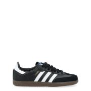 Adidas Originals Svart läder Samba Sneaker Black, Dam