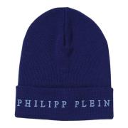 Philipp Plein Blått Ull Logo Keps Blue, Herr