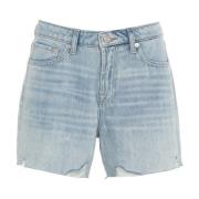 7 For All Mankind Blå Jeansshorts Ss24 Blue, Dam