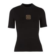 Balmain Retro PB T-Shirt Black, Dam