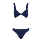 Hunza G Blå Twist Bra Bikini Set Blue, Dam