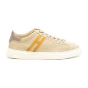 Hogan Beige Mocka Sneakers med Gummisula Beige, Herr