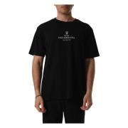 The Silted Company Bomull T-shirt med Front Print Black, Herr