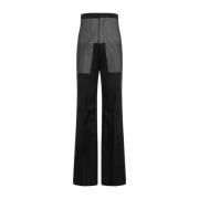 Rick Owens Svarta Bomullsbyxor Hög Midja Black, Herr