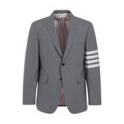 Thom Browne Grå Ull Blazer Jacka Gray, Herr