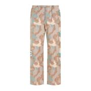 Acne Studios Camouflage Bomullsbyxor Multifärgade Multicolor, Herr