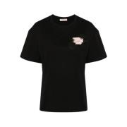 Twinset Logo T-shirt Stiligt Casual Wear Black, Dam