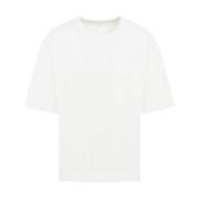 Lemaire Vit Bomull-Linne T-shirt White, Herr
