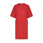 Jane Lushka Elegant Röd Jersey Klänning Red, Dam