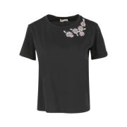 Liu Jo Snygg T-shirt för män och kvinnor Black, Dam