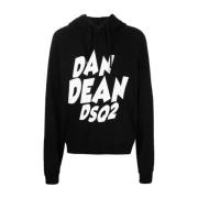 Dsquared2 Svart Herr Sweatshirt Tillverkad i Italien Black, Herr