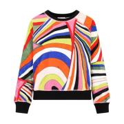 Emilio Pucci Vintage Multifärgad Bomulls Sweatshirt Multicolor, Dam