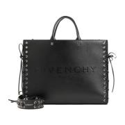 Givenchy Svart Läder Shopper Väska Black, Dam