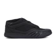 Givenchy Svart Läder Mid-Top Sneakers Black, Herr