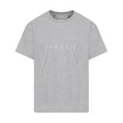 Givenchy Grå Melange Bomull T-shirt Kort Ärm Gray, Herr