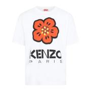 Kenzo Vit Blomma T-shirt White, Herr