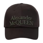 Alexander McQueen Svart Bomull Stapelbar Hatt Black, Herr