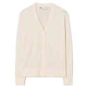 Tory Burch Stilfull Cardigan Sweater Beige, Dam