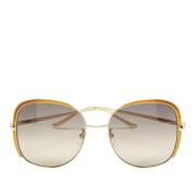 Gucci Vintage Pre-owned Metall solglasgon Yellow, Dam