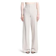 Max Mara Kamel Jersey Wide Leg Byxor Beige, Dam