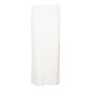 Jil Sander Vit Viskoskjol White, Dam